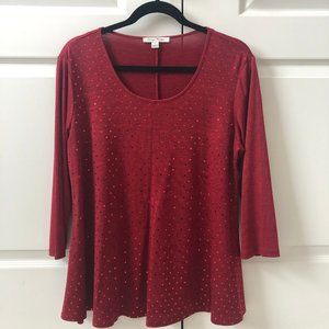 Scarlet red dressy top